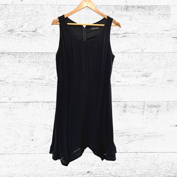 Black Asymmetrical Cut Out Cocktail Mini Dress - Picture 1 of 4